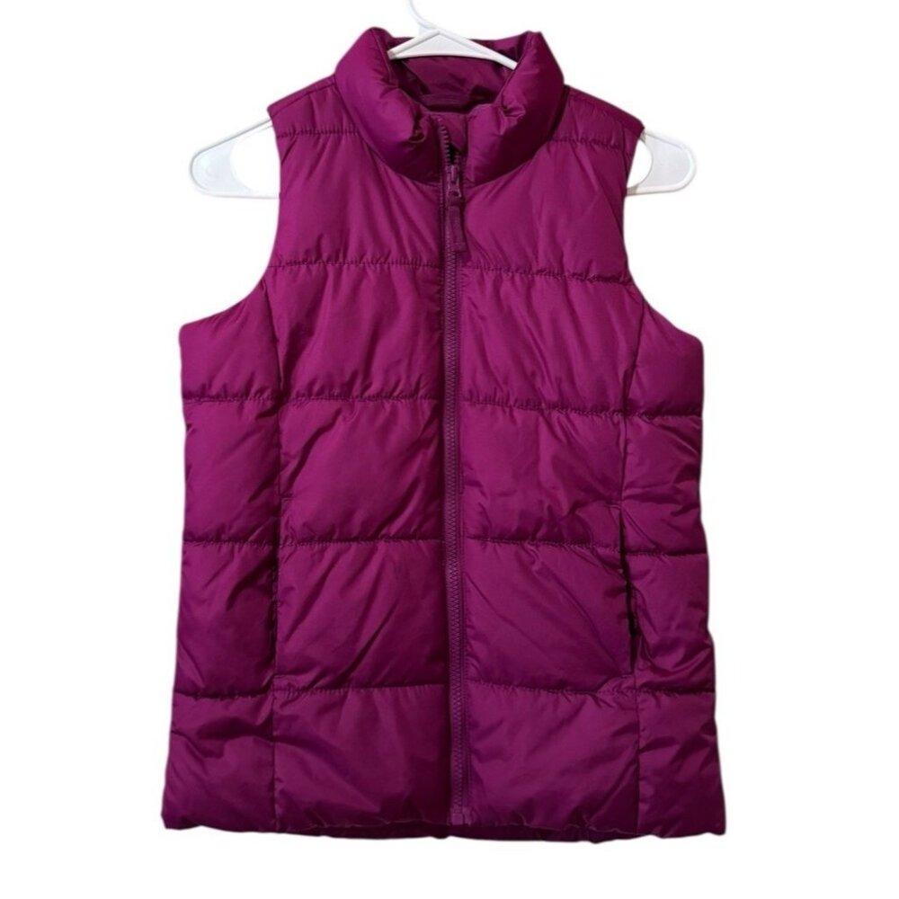 Old Navy Frost Free Women Size‎ Large Regular Puffer Vest Pink Zip Preppy Winter